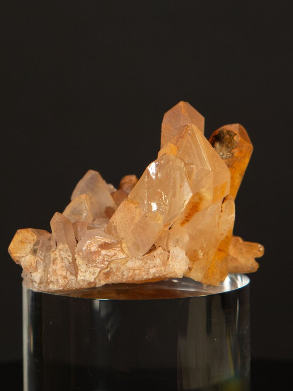 Raw Tangerine Quartz Crystal Cluster ~1.5x2" Natural Orange Mineral Specimen - Picture 3 of 9